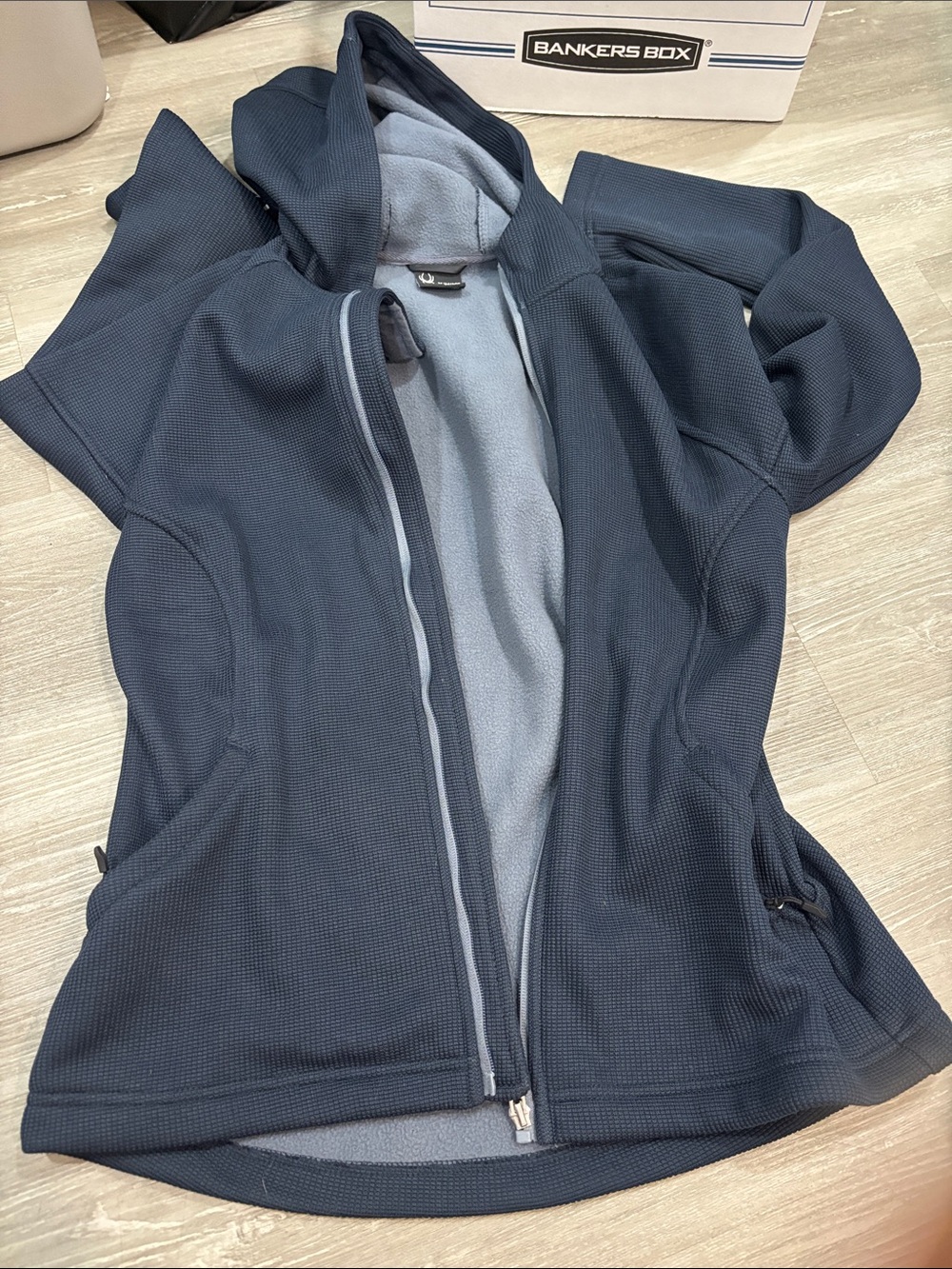 Spyder Navy Jacket with Light Gray Fleece Lining
